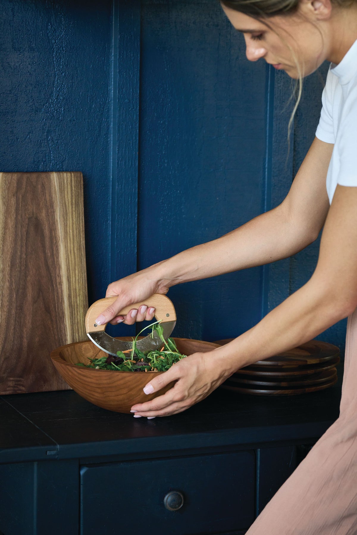 15" Wooden Chopping Bowl Set