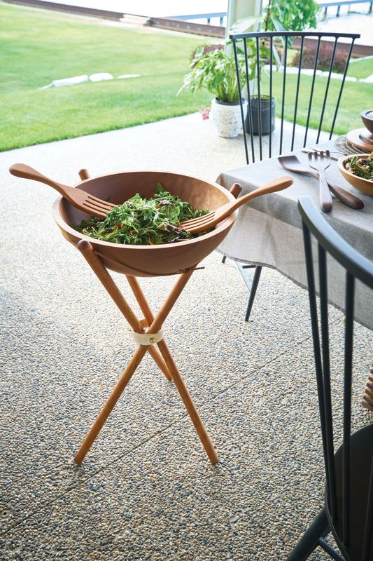 17" Wooden Salad Serving Bowl Set