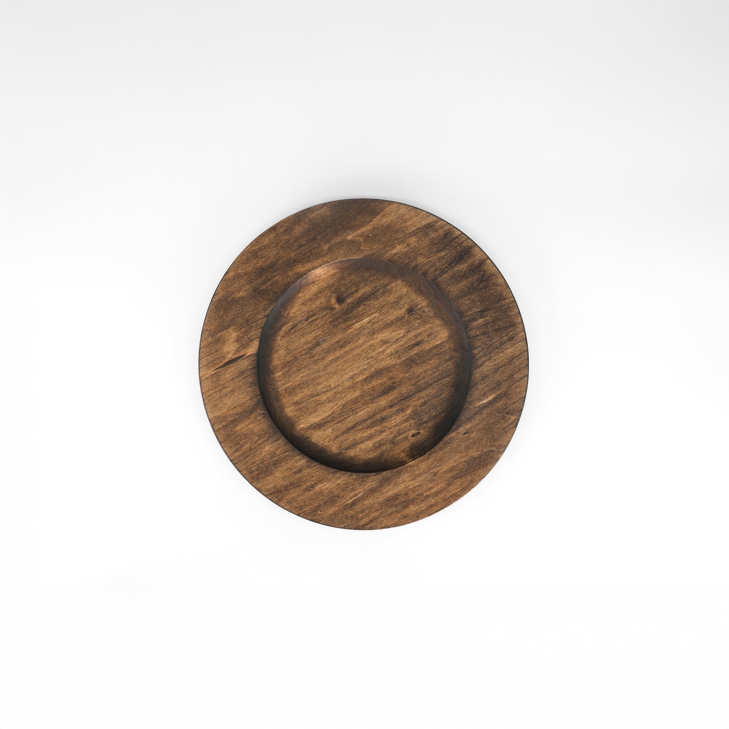 10" Broad Rim Wooden Plate