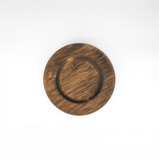 10" Broad Rim Wooden Plate