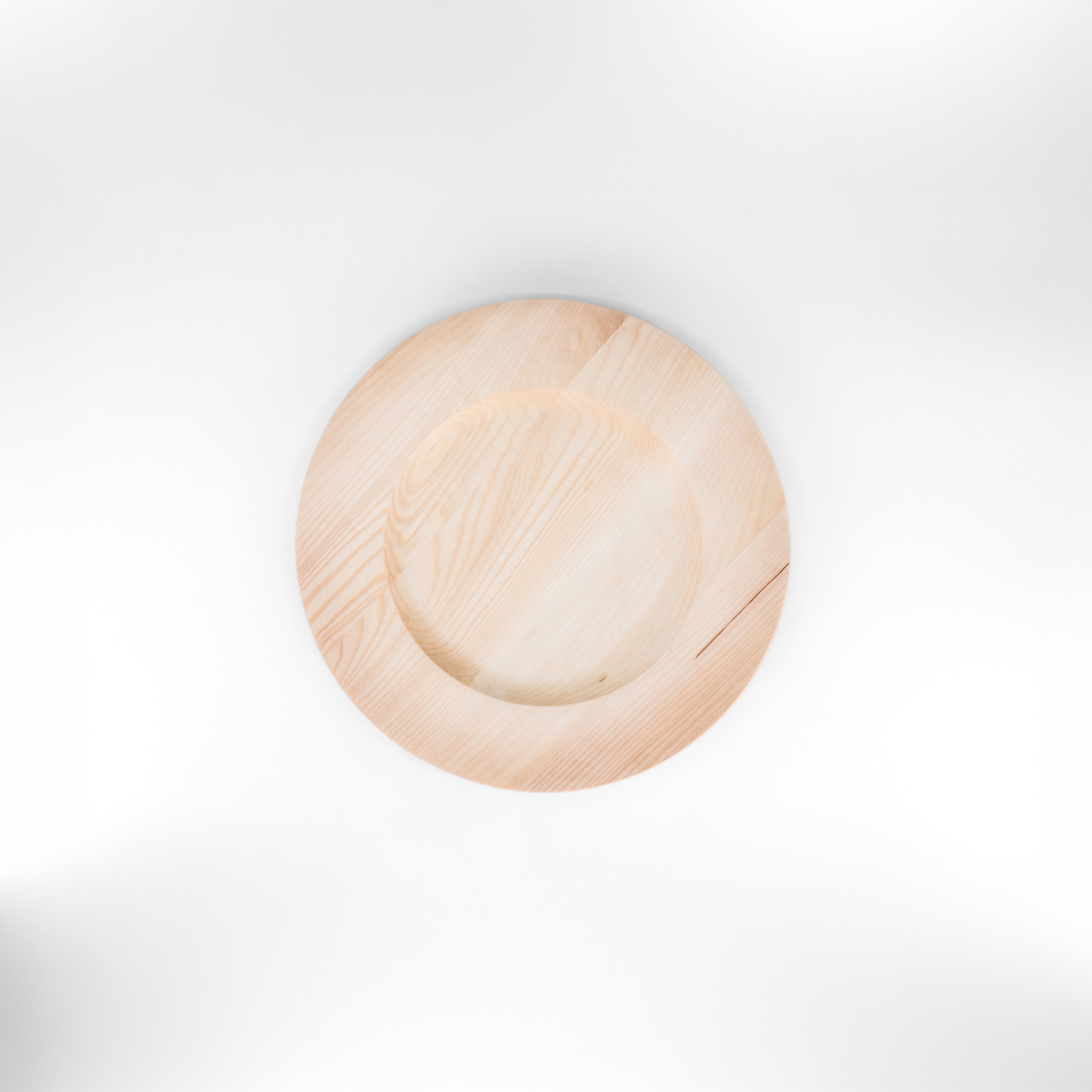 10" Broad Rim Wooden Plate