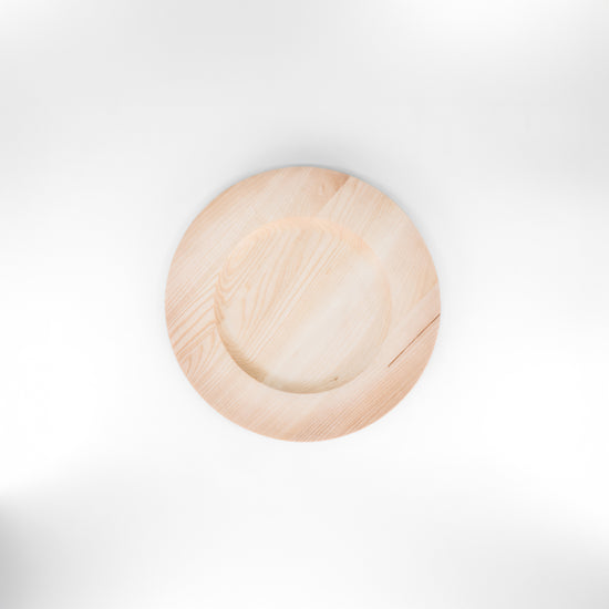 10" Broad Rim Wooden Plate