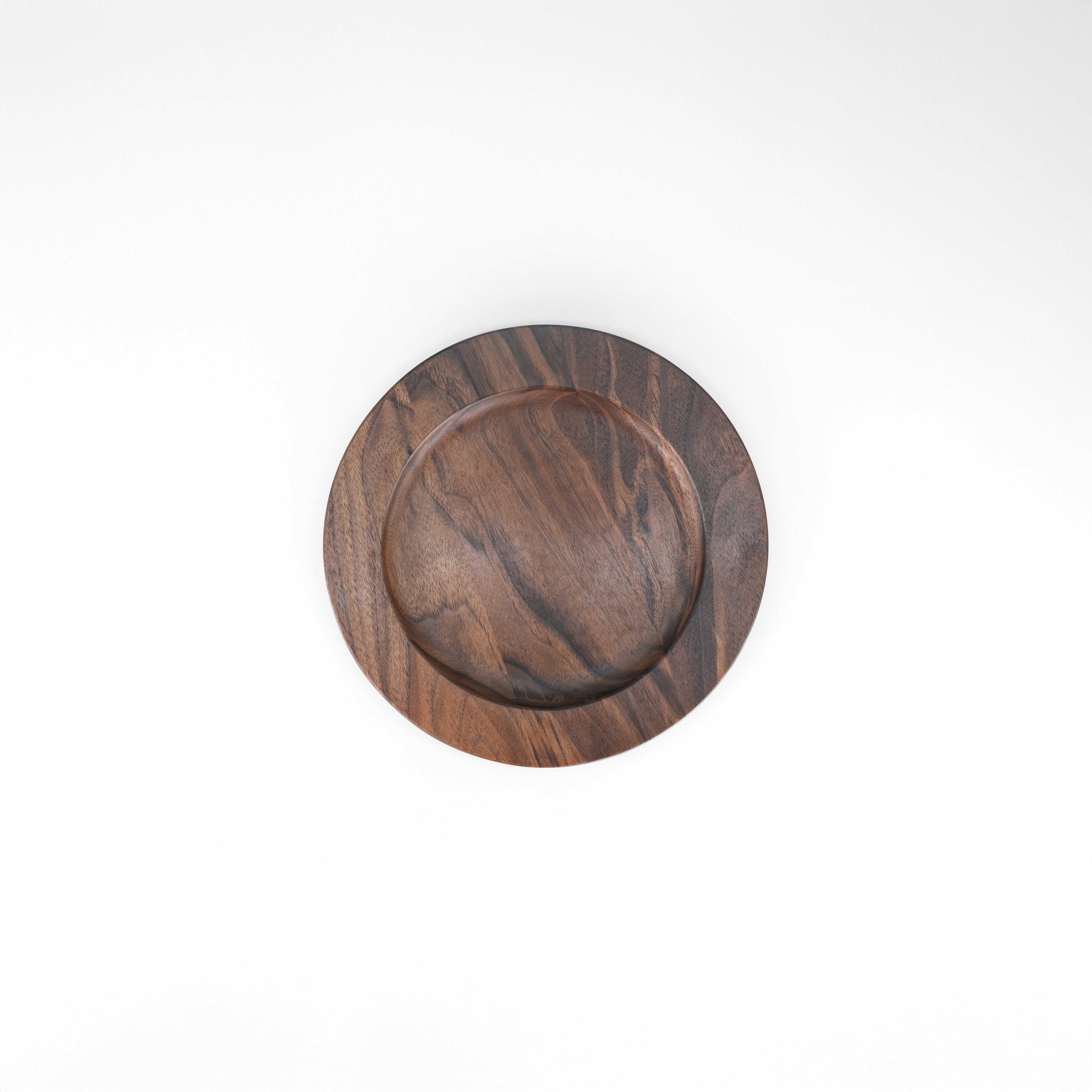 9.5" Broad Rim Wooden Plate