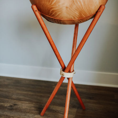 Wooden Tripod Bowl Stand
