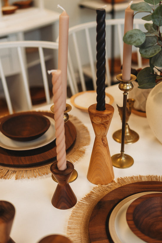 Wooden Candle Holders