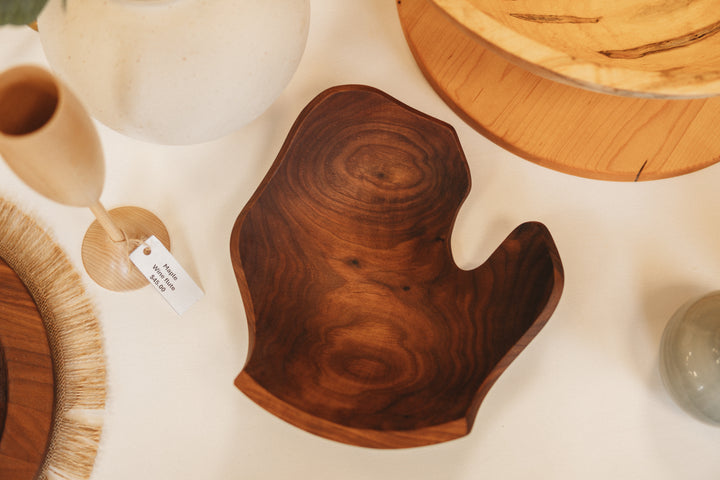 12" Wooden Michigan Bowl