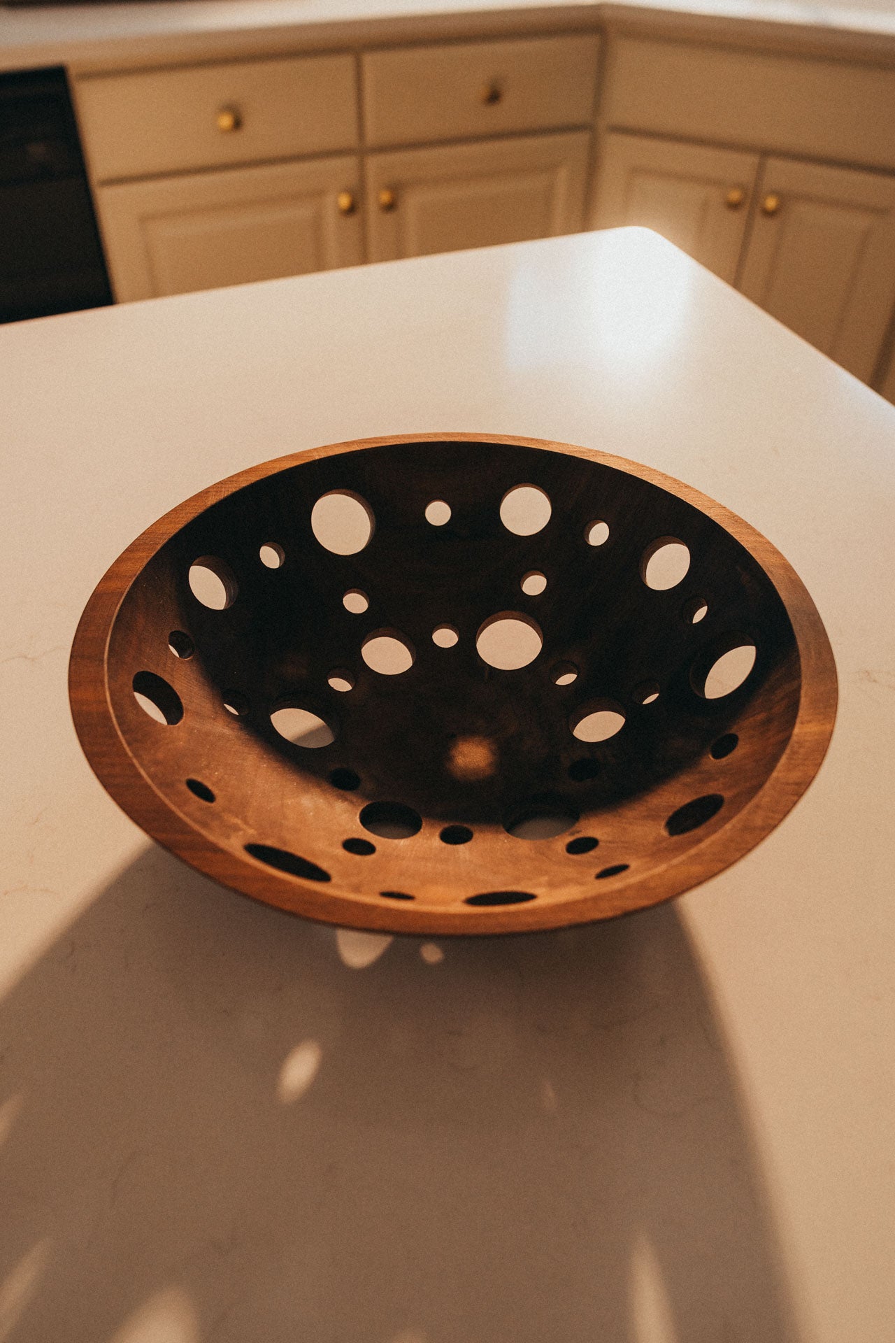 12" Wooden Fruit Bowl
