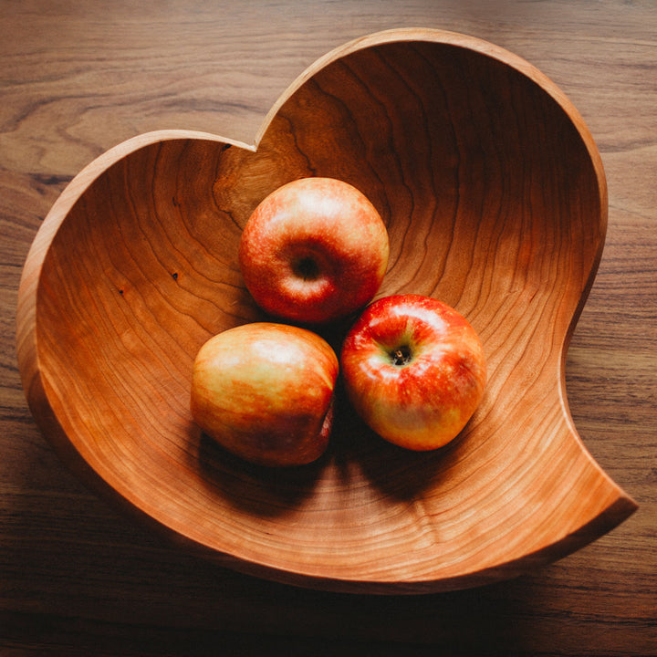 15" Wooden Heart Bowl