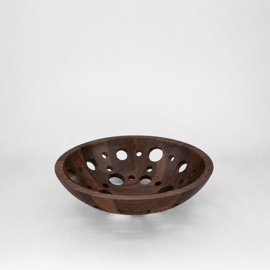 12" Wooden Fruit Bowl