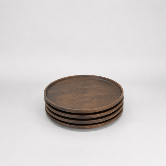 10" Narrow Rim Wooden Plate
