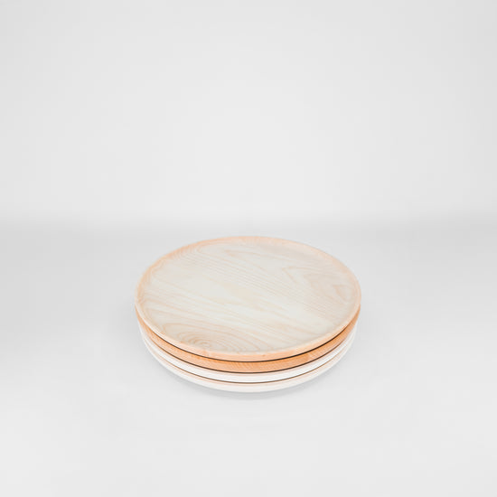 10" Narrow Rim Wooden Plate