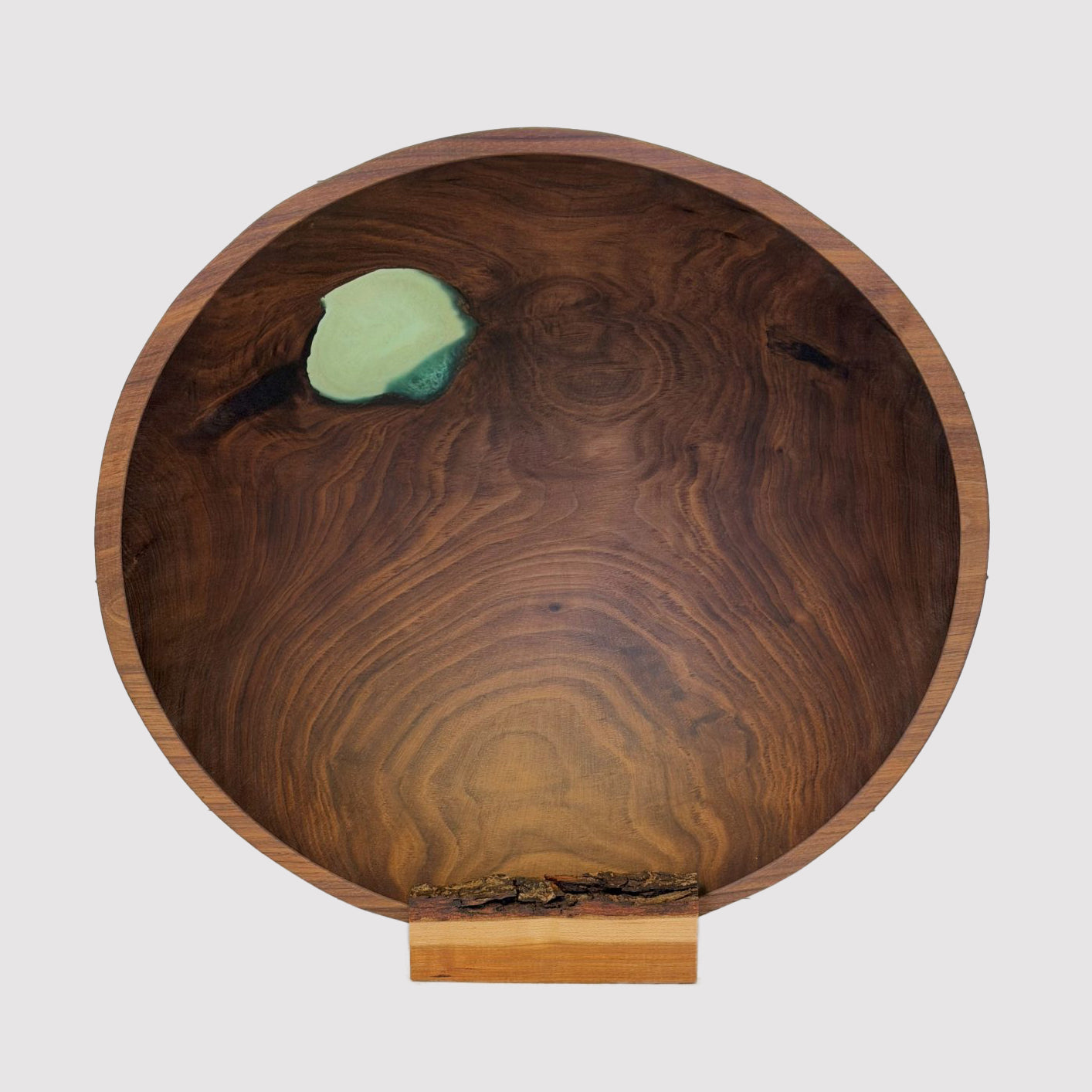 17" Walnut Resin Bowl