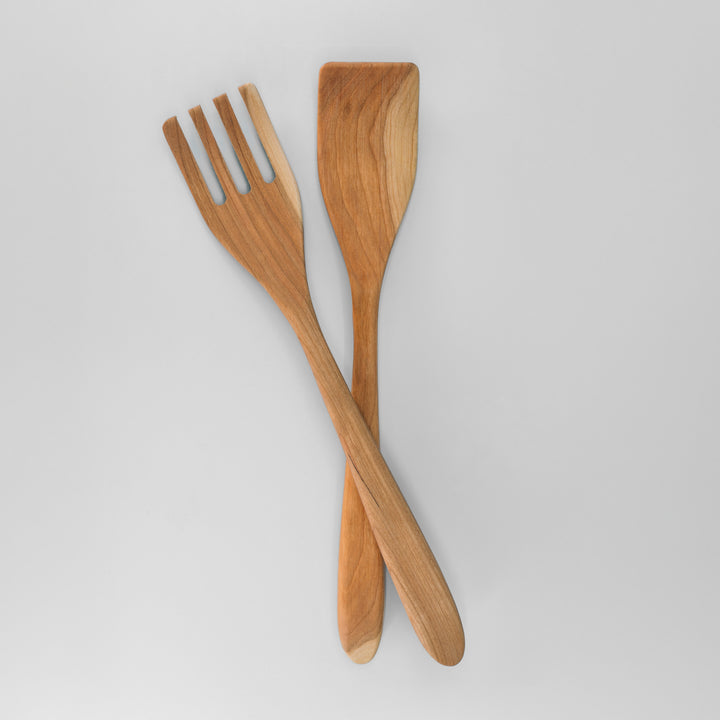 Large Wooden Salad Utensil Set