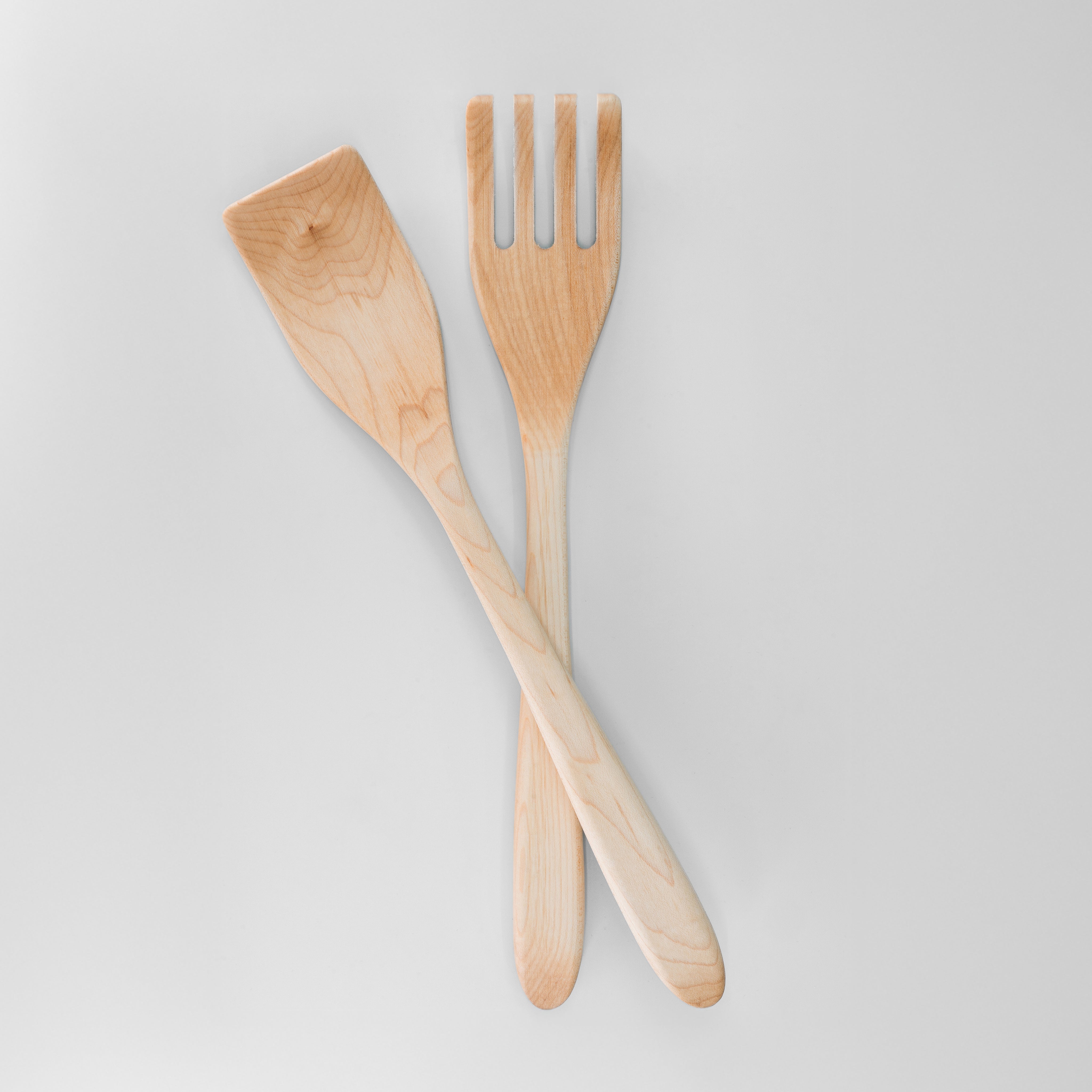 Large Wooden Salad Utensil Set