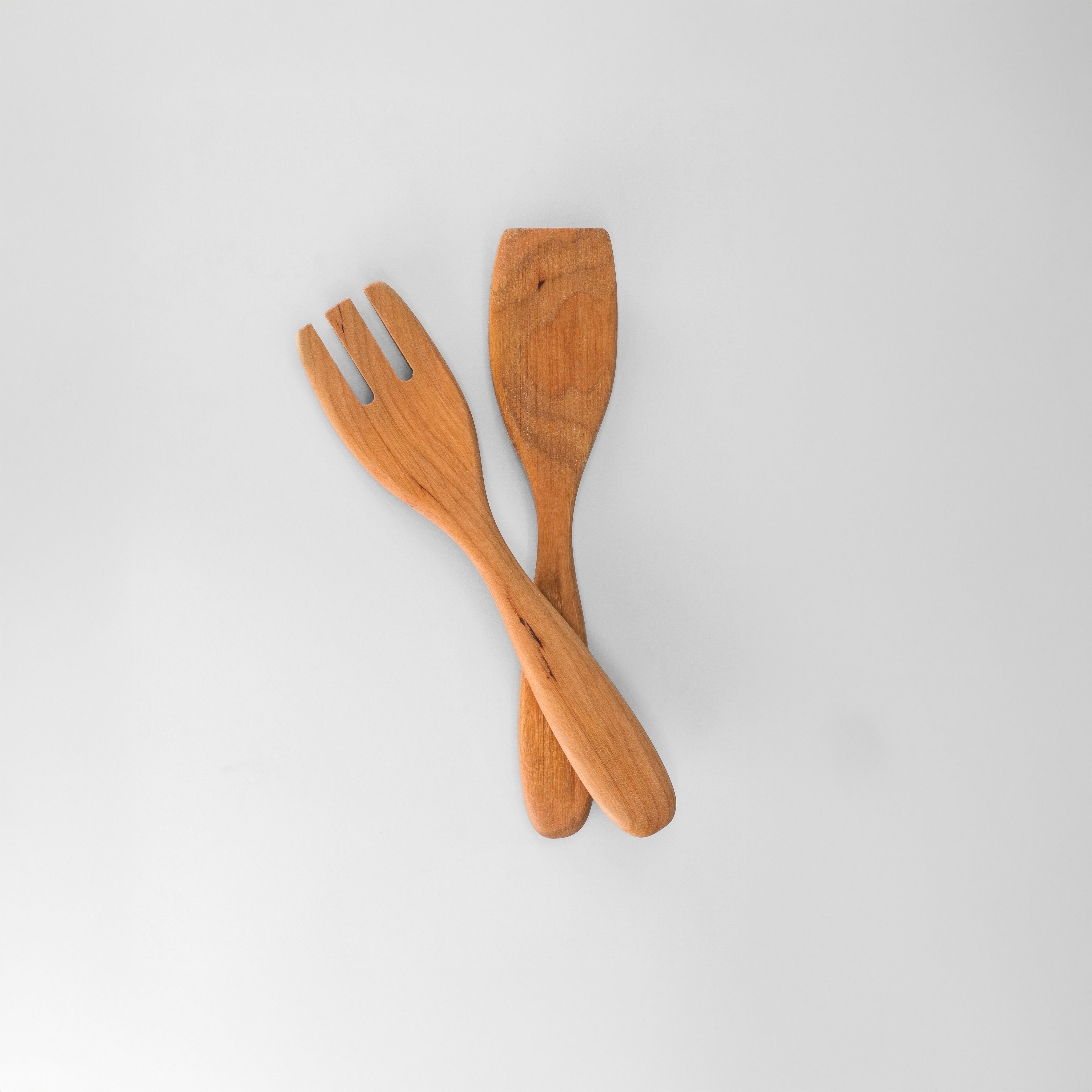 Small Wooden Salad Utensil Set