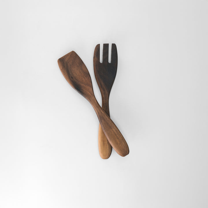 Small Wooden Salad Utensil Set