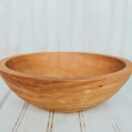 10-inch cherry wood individual dinner salad bowl