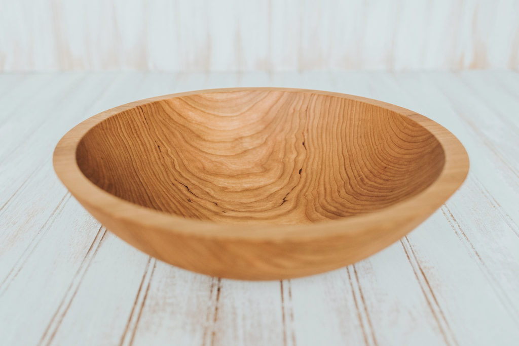 12 inch Cherry Bowl Bee's Oil Finish - Featured In New York Times Holiday Gift Guide 2013 | Holland Bowl Mill | Famous Wooden Bowls