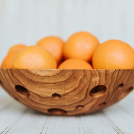 12-inch one-of-a-kind wood bowls, Cherry aerated bowl