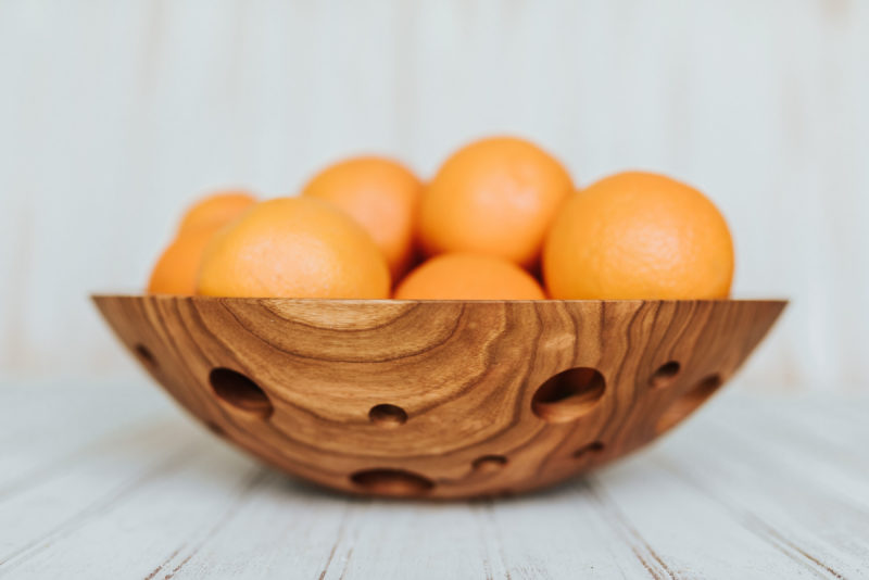 12-inch one-of-a-kind wood bowls, Cherry aerated bowl