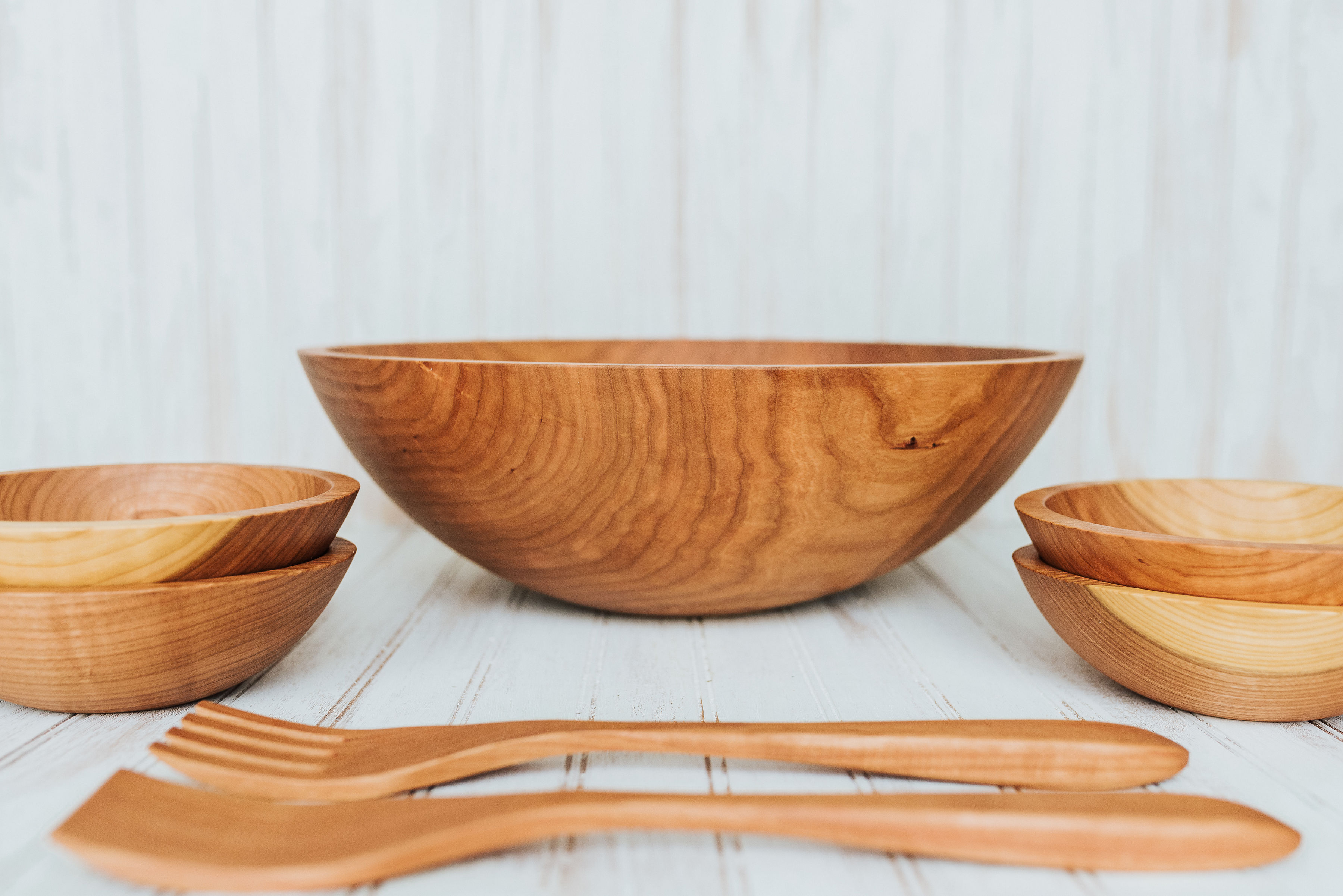 Wood Serving Set by Holland Bowl Mill
