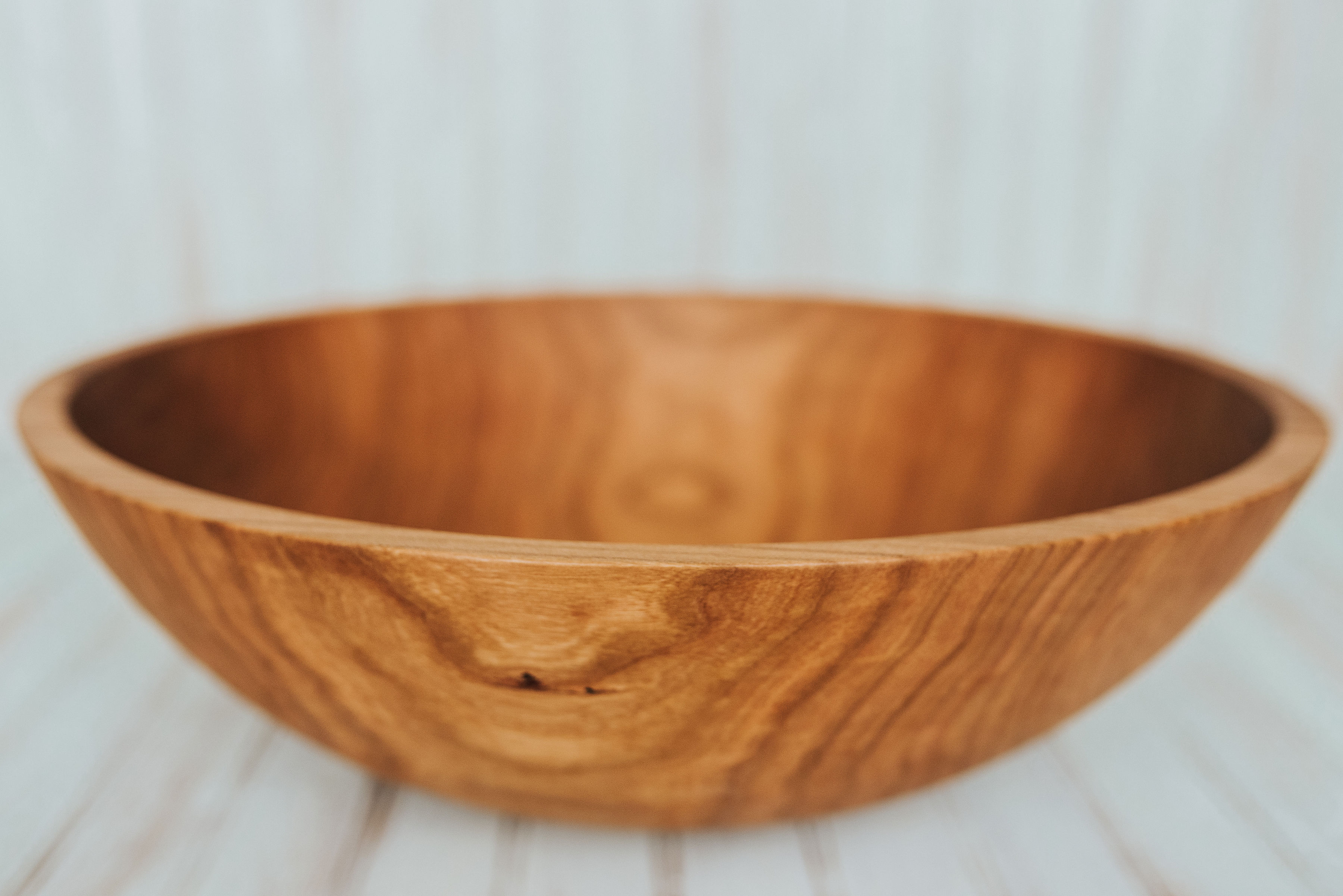 Wooden Bowl Stand with Brass Fitting & Bee's Oil Finish