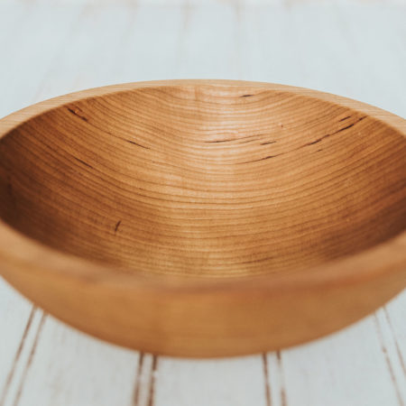 8-inch Side Salad Bowl, Made from Cherry wood