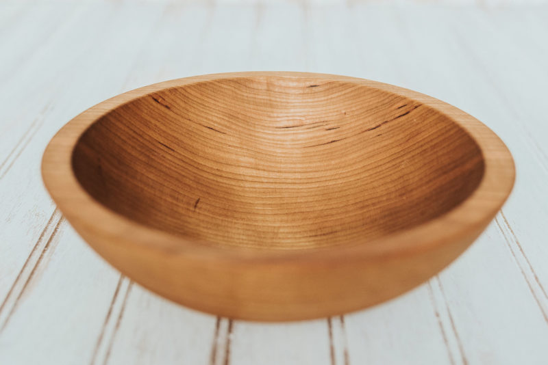 8-inch Side Salad Bowl, Made from Cherry wood