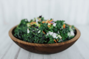 12-inch Beech Serving Bowl (with chopped salad)