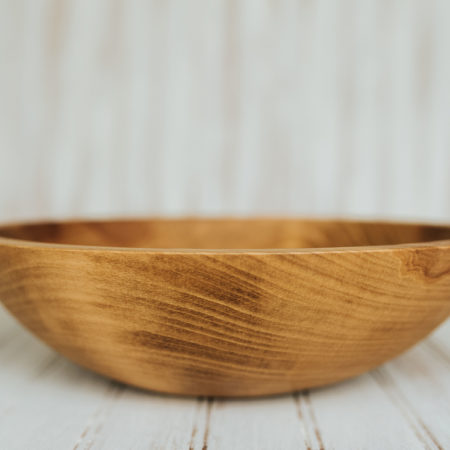 Stunning 12 Multi-tonal Wooden Serving Bowl