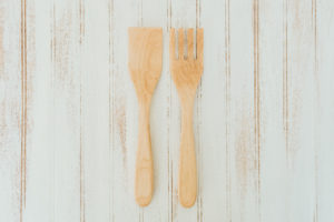 Caesar Salad Utensil Sets 12-inch. 12-inch Maple Salad Utensil Set
