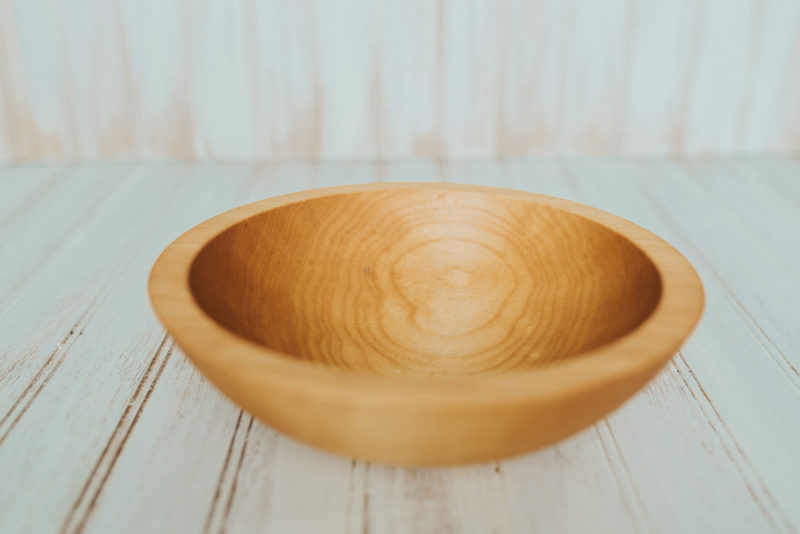 8-inch oil finished small wooden bowl
