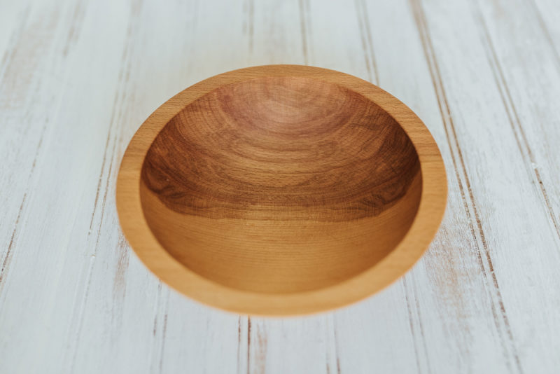 7-inch oil-finished wooden bowls made from Beech wood