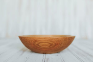 8-inch Beech oil-finished wooden bowl