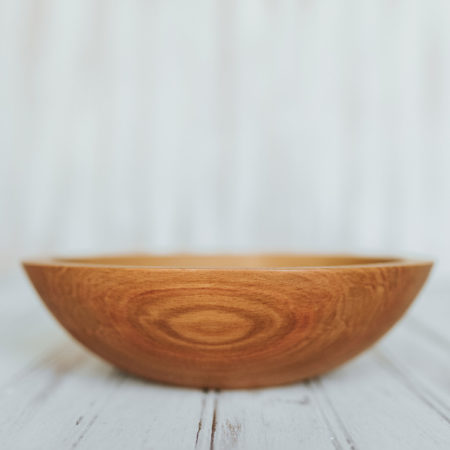 8-inch Beech oil-finished wooden bowl