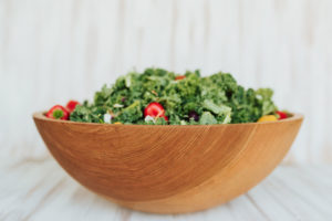 Solid Beech 20 inch wooden bowl