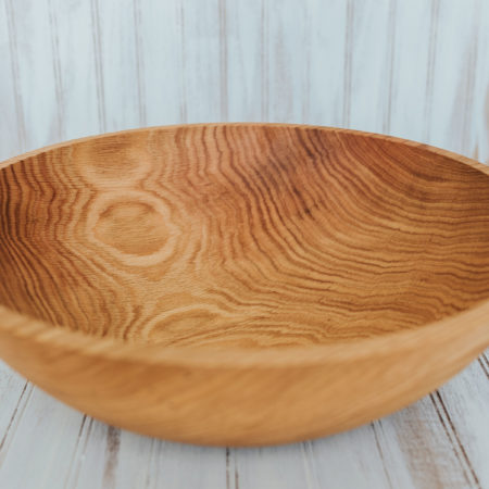 20 Inch Northern Michigan Large Red Oak, Large Wooden Salad Bowl 20 Inch
