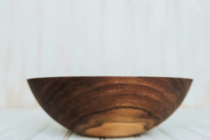 10 inch Walnut dinner salad bowl