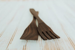 12-inch Walnut Wood Caesar Salad Utensil Set