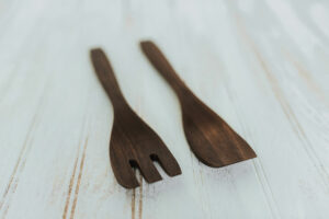 9-inch Walnut Small Wooden Utensils with Bee's Oil Finish