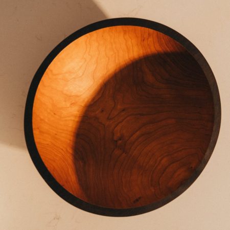 9-inch Ebonized Cherry Bowl - Bee's Oil Finish