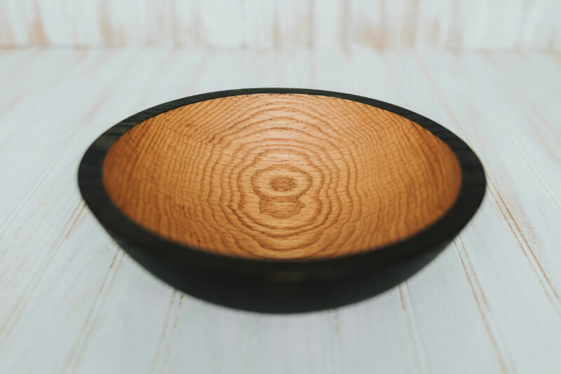 10-inch mediuam sized bowl, ebonized red oak