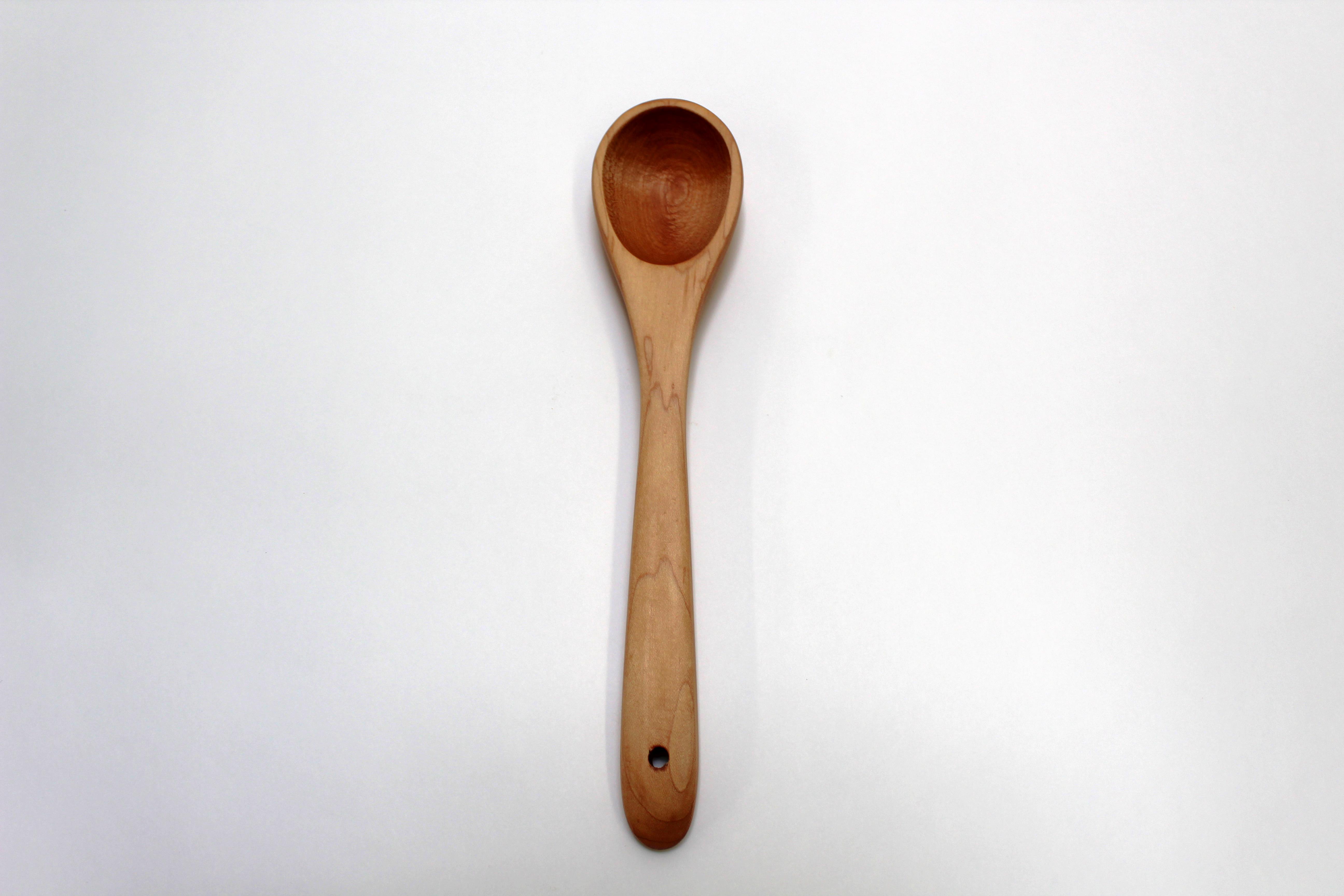 12-inch Maple Mixing Spoon, Holland Bowl Mill, Famous Wooden Bowls