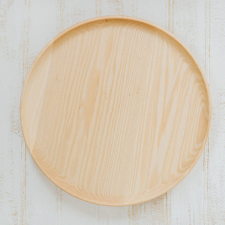 10" Basswood Scoop Style wooden dinner plates