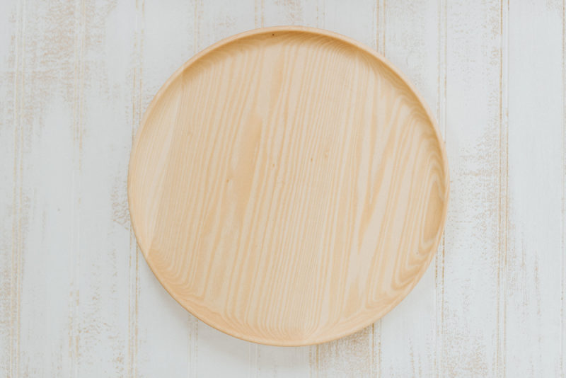 10" Basswood Scoop Style wooden dinner plates