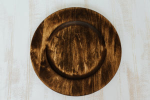 10" Dark Walnut basswood plates with center