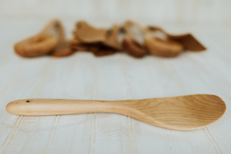 Wooden rice paddle