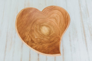 large heart shaped bowls. 15-inch Cherry bowl shaped as a teardrop heart.