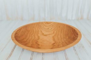 Large wooden plates made out of Cherry wood.