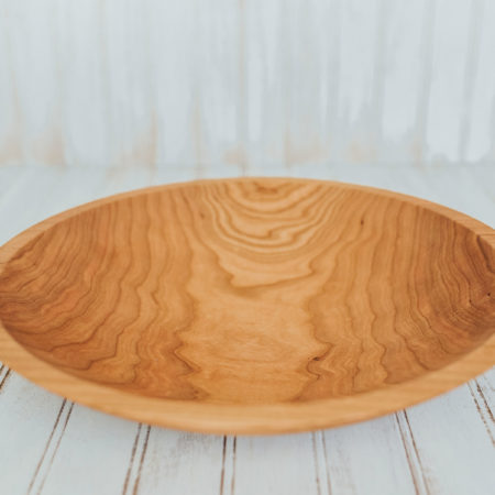 Large wooden plates made out of Cherry wood.